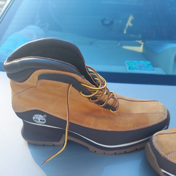 Timberland Wedge Heel Boots Leather Sz 10m - Picture 8 of 16